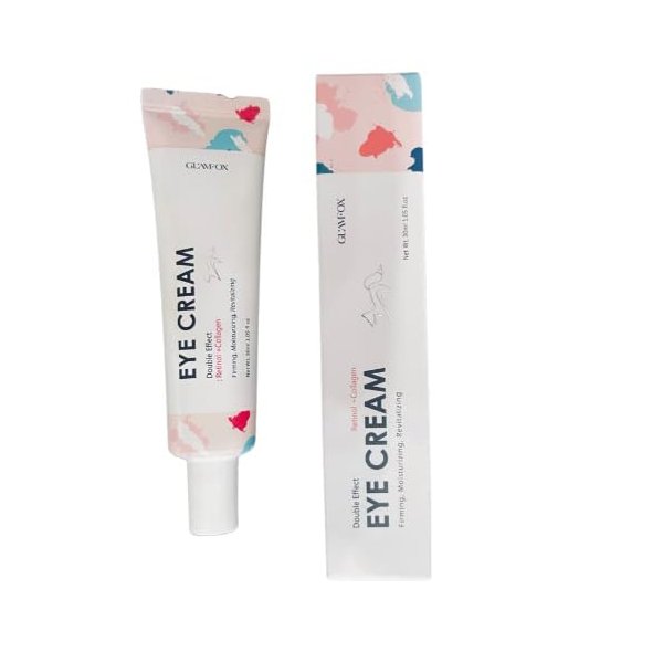 Glam fox Double Effect Retinol + Collagen Eye Cream 1.05 oz / 30 ml Firming