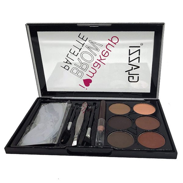 Vtrem 6 Colors Eyebrow Powder Set Longwearing Brow Powder Eyebrow Palette Contour Makeup Palette Eye Makeup with Eyebrow Stencils/Pen/Spoolie/Brush/Tweezers, Christmas Gifts for Women