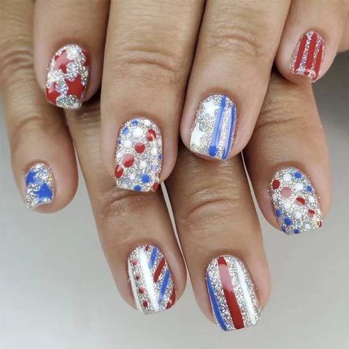 24Pcs Pink Flower Press on Nails Short Square Fake Nail Pink White French Tip Full Cover Glue on Nails Spring Summer White Flower False Nails Glossy Acrylic Nails for Women Girls Manicure Decoration
