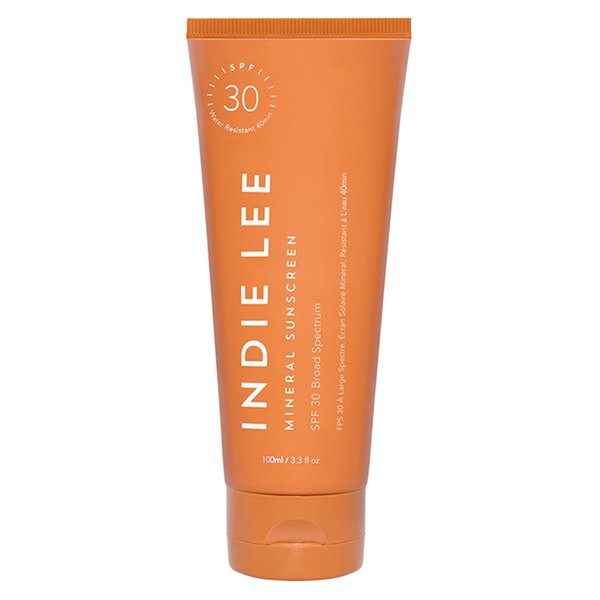 Indie Lee SPF 30 Broad Spectrum Sunscreen - Mineral Based Sunscreen with Squalane, Shea Butter & Aloe for All Day Sun Skin Care - Hydrating Uncoated Zinc Oxide Sun Block (3.3oz)