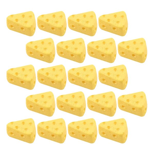 TOYANDONA 100 Pcs Miniature Kitchen Food Cheese, Artificial Cheese Models Simulation Triangle Cheesecake Food Figurines Mini Food DIY Decor Ornament for Dollhouse Decoration