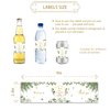 32pcs Greenery Thank You for Celebrating Water Bottle Labels, Neutral Greenery Floral Wedding/Bridal Party Stickers, Love Laughter and Happily Ever After Water Bottle Lables for Wedding
