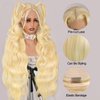 colowam 26 Inch 613 360 Lace Front Wig Human Hair Full Lace Blonde Wig Human Hair 200% Density Blonde Body Wave Lace Front Wigs Human Hair Pre Plucked Real Bleached Knots (360 Blonde Wig)