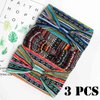 Aceorna Boho Headbands Wide Knot Hair Band Elastic Turban Stretch Leopard Twist Head Wraps Cloth Yoga Sweartband Fashion Accessories for Women and Girls 3 Pcs (Set A)