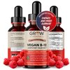 Vegan B12 Complex Liquid Sublingual Drops - Premium Methylcobalamin Supplement for Stronger Hair Skin & Nails Vitamin b12 b6 b5 b3 & b2 Natural Energy Boost, Immune System & Mental Focus Support