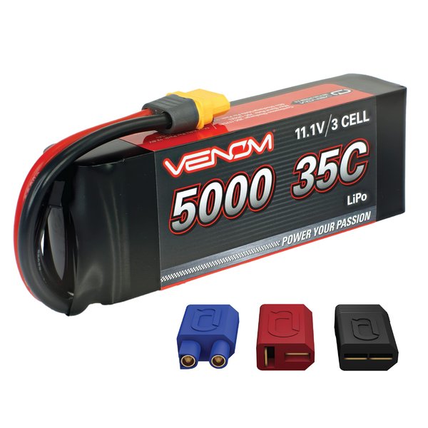 Venom 35C 3S 5000mAh 11.1V LiPo Battery with Universal Plug