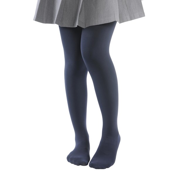 EVERSWE Girls Winter Warm Fleece Lined Tights Thick Dance Tights (9-11, Navy Blue)