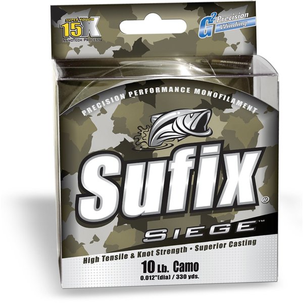 Sufix Siege 330-Yards Spool Size Fishing Line (Camo, 6-Pound)