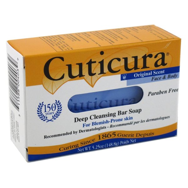 Cuticura Medicated Anti-Bacterial Bar Soap, Original Formula (5.25oz)