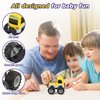 Cars Toy for 18m+ Years Old - Baby Toy Cars for Toddlers Push and Go Friction Powered Construction Truck Toys Plastic Action Vehicle Crane Toy with Playmat Storage Bag for Kids Boys Birthday Gifts