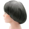NEWPECK Afro Girls Cosplay Mushroom Wig Short Haircut With Bangs Bob Wig For Black Women (Black)