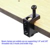 Baudelun 1/4"-20 Beam Clamps, Black Steel Bolt-on Beam Clamp for 1/4" and 3/8" Threaded Rod, S-hooks and Bridle Rings, 25 Packs