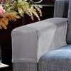 BESPORTBLE 2pcs Chair Arm Protectors Stretch Fabric Armrest Sofa Armrest Cover Armchair Slipcover Protector Elastic Home Office Recliner Couch Loveseat Protective Cloth Grey