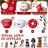 Syhood 12 Pack Dog Toys in Coffee Theme Squeaky Dog Toys Gift for Small Medium Dogs Interactive Pet Chew Toys Include Marshmallow, Hot Cocoa Cup, Candy Cane, Donut