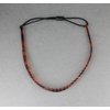 Fashion Accessories Now Brown chain link pattern jelly skinny narrow headband soft stretch hair grip teeth 3/8 inch wide circle link