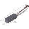 NIOOLIUK 15 Pcs Carbon Brushes with Wire Leads and Brush Springs Attached 19mm x 7 mm x 6 mm for Generic Electric Motor