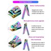 2020 New Rainbow Manicure Kits 18 Pcs Nail Clippers for Women Gift SFYDOM Women's Rainbow Leather Manicure Set (18-RainbowManicure Kits)