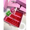 Blanca's Thicks Press On Nails Instant Long Acrylic Nails Square Shaped Reusable 24 Piece set with Glue Fake Nails Full Cover for Women and Girls (Red)