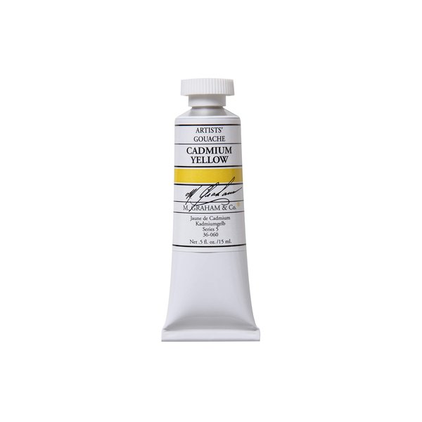 M. Graham 1/2-Ounce Tube Gouache Paint, Cadmium Yellow
