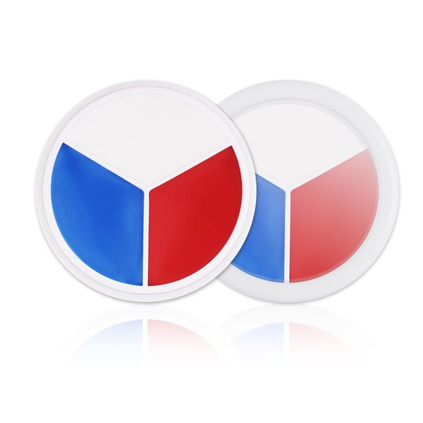 Yeweian Red White Blue Face Body Paint, Halloween SFX Cosplay Clown Makeup, American Flag 3 Colors Prides Face Painting Makeup for Patriotic Veterans Day Independence Day 4th of July,Joker Makeup,12g