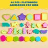 JOYIN 44 Pieces Play Dough Accessories Set for Kids, Playdough Tools with Various Plastic Molds, Rolling Pins, Cutters