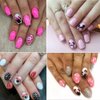Cute Nail Art Stickers Nail Decals Valentine Cartoon Heart Nail Design Stickers for Women Girls Valentine Nail Stickers Decoration Accessories DIY Manicure