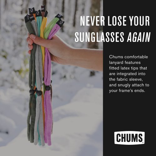 Chums Original Cotton Retainer - Unisex Eyewear Keeper for Sunglasses & Glasses - Adjustable Fit, Washable & Made in USA (Standard-End, Navy),One Size,Petrel S54