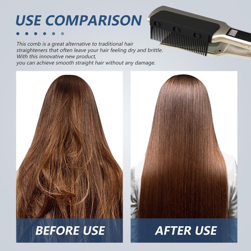 TopHand Flat Iron Comb Attachment Clip On, 500 Degrees High Temperature Resistant Material, Professional or Home Use Compact Hair Styling Tool (Black)