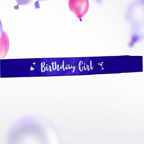 Generic Birthday Girl Sash, Birthday Sash for Girls, Birthday Girl Sash for Women, Birthday Gifts for Women, Purple and Silver Birthday Party Decorations and Supplies