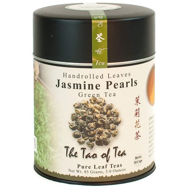 The Tao of Tea, Handrolled Jasmine Pearls Green Tea, Loose Leaf, 3 Ounce Tin