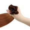 Full Shine 18 Inch Genius Weft Hair Extensions Human Hair Color Copper Human Hair Weft Sew In Hair Extensions Real Human Hair Auburn Hand Tied Hair Extensions Soft Silky Straight Hair 50G