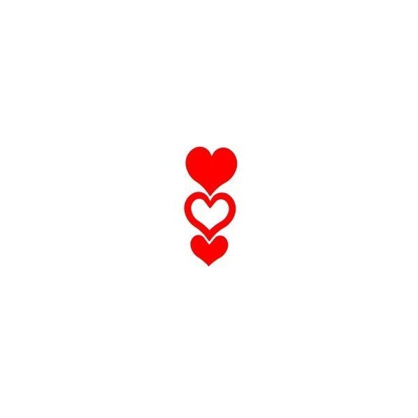 Tanning Bed Body Stickers 3 Part Heart Temporary Tattoo Pack of 100