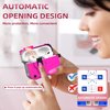 R-fun Compatible with AirPods Pro 2nd Generation 2023(USB-C),2022(Lightning Cable),1st Gen 2019 Charging Case, Full Drop Protection Auto Pop-Up Lid Design with Cleaner Kit,Black/Rose Pink