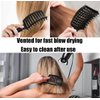Boar Bristle Detangler Vent Brush Curved Vented Paddle Brush for Blow Drying, Anti-frizz Detangling Brush Styling Hairbrush Comb for Curly Fine Wavy Natural Tangled Hair, Wet or Dry Use