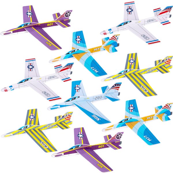 ArtCreativity 24 Pack Glider Fighter Jets 3D Puzzle Set - 7 Inch Various Jet Design Schemes - Airplane Theme Party Activity - Great Party Favor, Summer Fun, Gift Idea for Boys and Girls