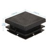 100Pack 1inch Square Tube End Caps, Black Square Plastic Plug Durable Glide Insert Pipe Covers, Small Tubing Post End Caps for Square Tubing Chair Table Stool Leg, Furniture Legs Replacement Caps