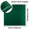 Aneco 12 Pieces Satin Napkin Square 20 x 20 Inches Dinner Napkins Weddings Party Napkin Soft Table Napkins for Romantic Weddings Party Dinner Decoration (Forest Green)