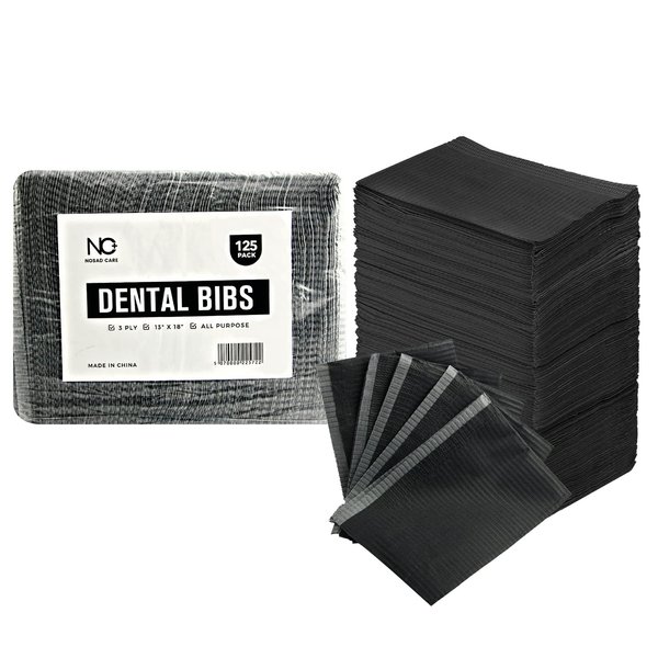 13" x 18" Dental Bibs Disposable Pack of 125 - Soft and Waterproof Dentist Bibs Napkin for Medical Patients Dental Tray Covers