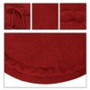 Sattiyrch Christmas Tree Skirt, 36 inches Luxury Cable Knit Knitted Thick Rustic Xmas Holiday Decoration, Burgundy (36in)