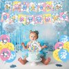 Cartoon Dog Birthday Party Decoration, Dog Include Kawaii Cartoon Theme Birthday Banner, Cake Topper, Latex Balloons, Foil Ballons for Kids Birthday Party Supplies, Baby Shower