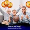 6 Pieces Set 18 Inch Basketball Balloons Party Supplies Aluminum Foil Balloon Basketball Party Favors for Birthday Sports Theme Party Supplies Party Decoration