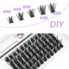 60Clusters 50D Cluster Lashes, Faux Mink Hair Lash Clusters, DIY Eyelash Extension Individual Lashes, DD Curl Mix Length Thin Band False Eyelahs, Easy to Apply at Home