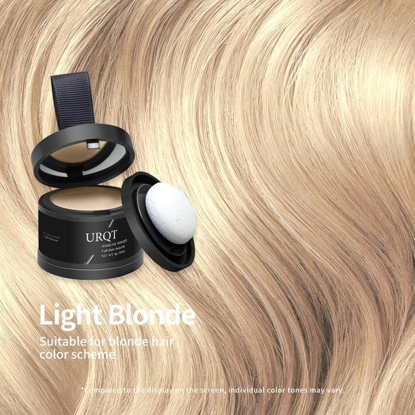 Magic Hairline Powder, Instantly Conceals Hair Loss, Natural Hairline Coverage, Hair Fibers for Thinning Hair, Root Touch Up Hair Powder for Women & Men, Root Cover Up Hair Powder (Light Blonde)