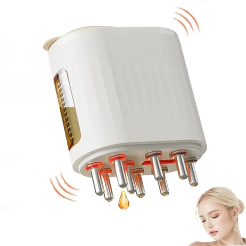 Zilynhom Hair Oiling Applicator, Root Comb Scalp Hair Brush for Scalp Oil, Anti Hair Loss Serum Dispenser, With 6ml Bottle, USB Rechargeable, Anti-leak, Not Tangle Bristle Hair Care Gift for Women&Men