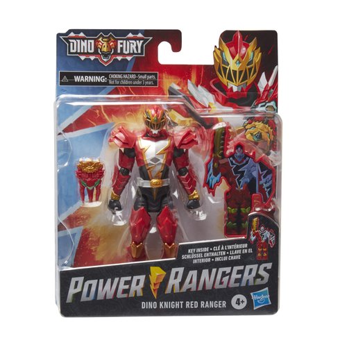 Power Rangers Dino Fury Red Ranger 6" Action Figure with Key & Accessory, Ages 4+