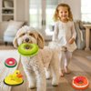 Lepawit Squeaky Dog Toys, Floating Dog Toys for Indoor or Outward Play, Swim Ring Design Interactive Dog Gifts for Small and Medium Dogs - Kiwifruit