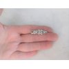 Extra tiny small silver metal slim celtic alligator hair clip for fine thin hair (Clip quantity: 2 clips)