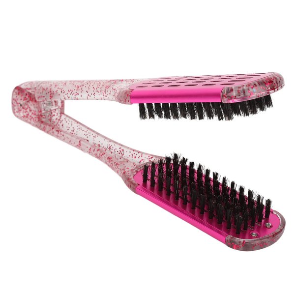 Hair Straightening Comb Double Sided Hair Brush, Anti Static Hair Straightening Splint Comb Hair Straightener Clamp Brush Styling Tool, Clamp Brush For Straightening Hair