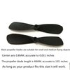 skrnrhrery Mini Propeller, Suitable for RC Aircraft Special Nylon Props Central axis 0.8MM Blade Length 46/42/37/MM Positive and Negative AB propellers Mini Quadcopter Accessories (46mm)