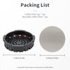 Reusable Metal Coffee Filter and Replacement Filter Cap Set Compatible with Aeropress Coffee Espresso Maker